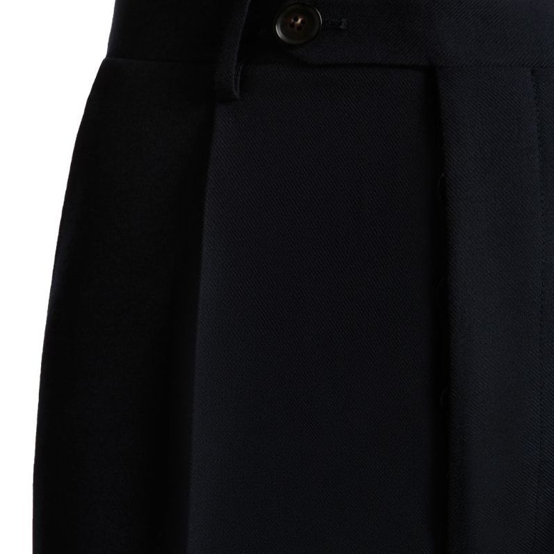 Shop BALLY SS24 Celana Slim Fit Mid-Rise Zip Warna Biru Tua. MTR02IWO198