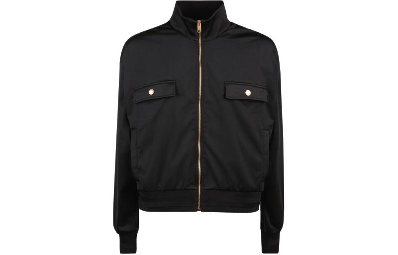 Order 발리 SS24 블랙 스탠드 칼라 캐주얼 집업 재킷. 6306677