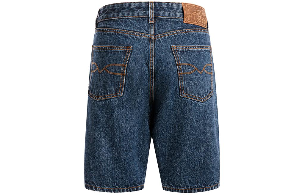 Lookbook BALLY SS24 ストレートカット デニムショーツ ステッチロゴ ブルー 6308063