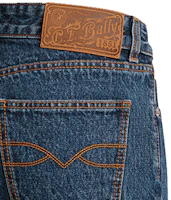 Shop BALLY SS24 Straight-Cut Denim Shorts with Stitch Logo in Blue. 6308063