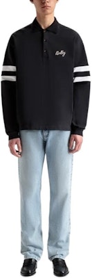 BALLY SS24 蓝色条纹刺绣长袖 Polo 衫 6306684 Shop BALLY SS24 蓝色条纹刺绣长袖 Polo 衫 6306684