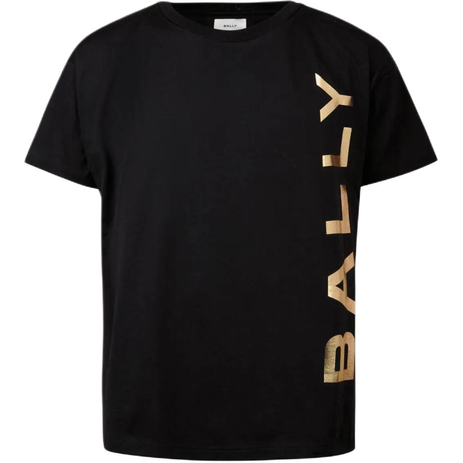 Order 발리 SS24 로고 프린트 크루넥 반팔 티셔츠 블랙. 6306483