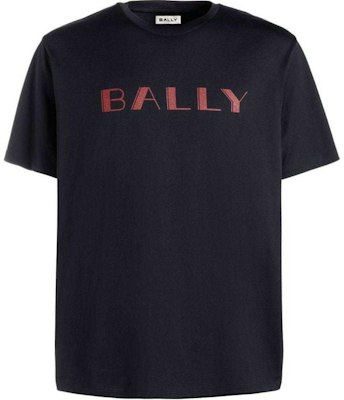 BALLY SS24 Logo Print Navy Blue Crewneck Short Sleeve T-Shirt Men MJE079CO018 Buy BALLY SS24 Logo Print Navy Blue Crewneck Short Sleeve T-Shirt Men MJE079CO018