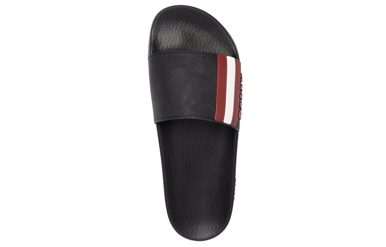 BALLY Stripe Embossed Slides 'Black Red' 圖 3
