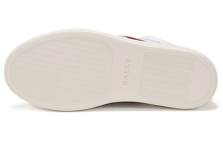 Details for BALLY 條紋織物 休閒運動板鞋 白紅