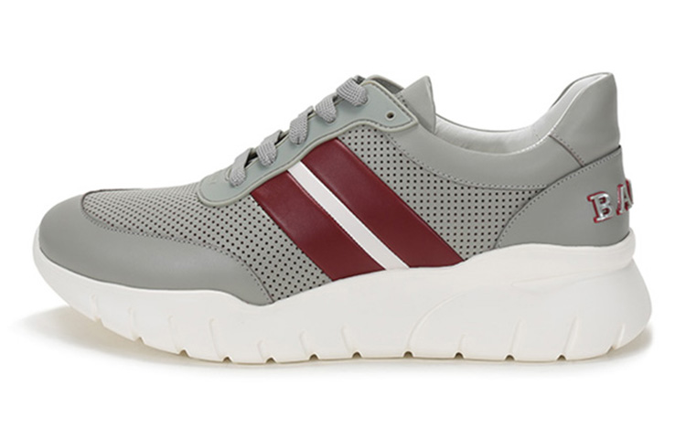 BALLY Stripe Lace-Up Casual Sneaker 'Grey Leather'