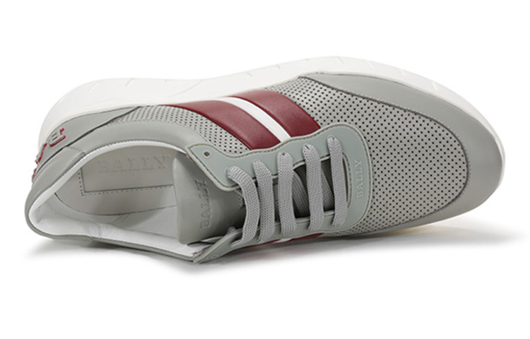 BALLY Stripe Lace-Up Casual Sneaker 'Grey Leather' 圖 5
