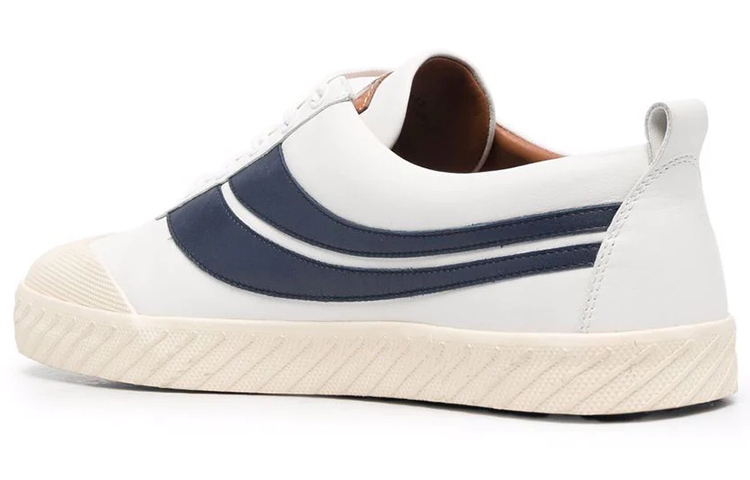 BALLY Stripe Lace-Up Sneakers 'White' 圖 3