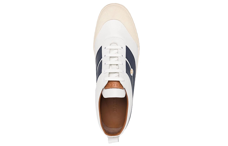 BALLY Stripe Lace-Up Sneakers 'White' 圖 4