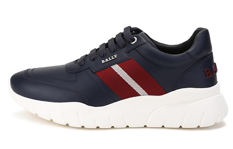 BALLY Stripe Lace-Up Sneaker 'Navy Blue'