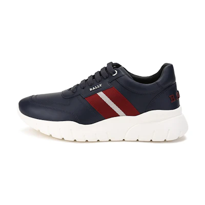 BALLY Stripe Lace-Up Sneaker 'Navy Blue'
