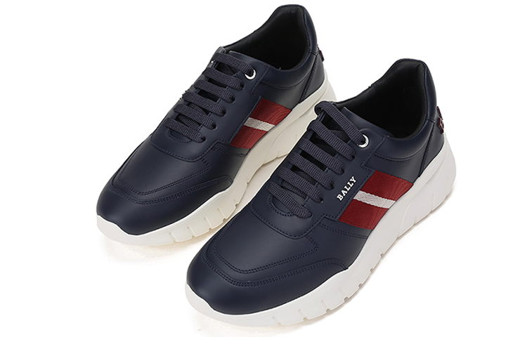 BALLY Stripe Lace-Up Sneaker 'Navy Blue' 圖 3