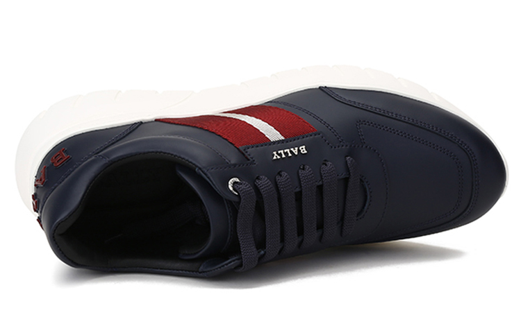 BALLY Stripe Lace-Up Sneaker 'Navy Blue' 圖 5