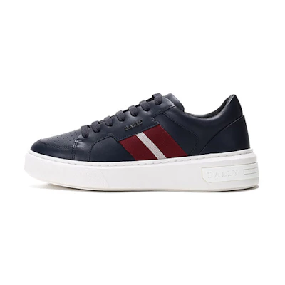 BALLY Stripe Leather Lace-Up 'Ink Blue'