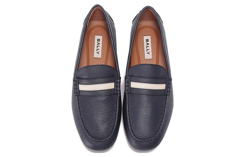 Shop BALLY Sneaker Kulit Berjalur 'Keselesaan Biru' 6304669