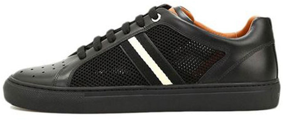 BALLY Stripe Mesh Leather Casual Sneaker 'Black White' 6217516 Buy BALLY Stripe Mesh Leather Casual Sneaker 'Black White' 6217516