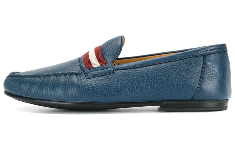 Buy BALLY Kasut Loafer Tampal Distiy Stripe 'Biru' 6231436