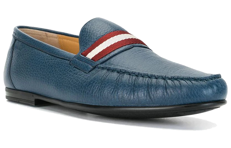 BALLY Stripe Patchwork Loafer 'Blue' 圖 2