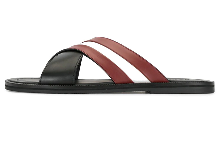 BALLY Stripe Slides 'Black Red White'