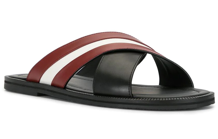 BALLY Stripe Slides 'Black Red White' 圖 2