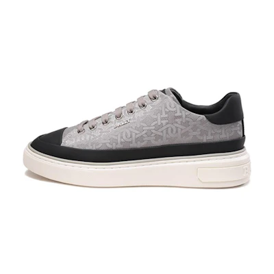 BALLY Striped Lace-Up Fashion Sneakers 'Black Grey'