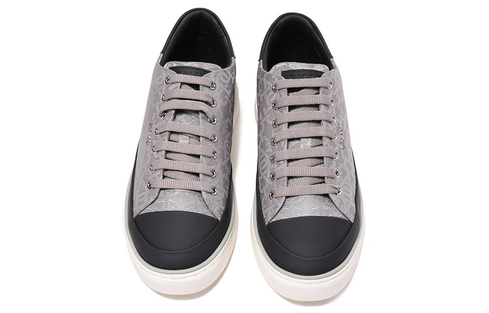 BALLY Striped Lace-Up Fashion Sneakers 'Black Grey' 圖 4