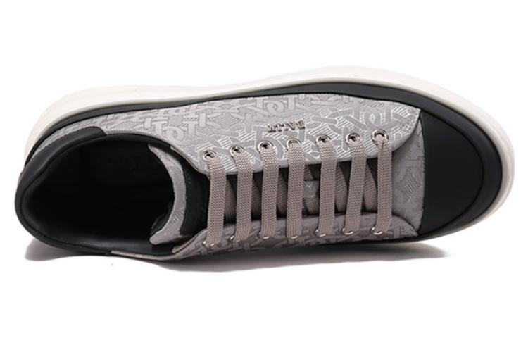 BALLY Striped Lace-Up Fashion Sneakers 'Black Grey' 圖 5
