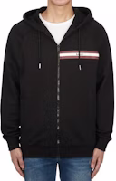 BALLY Striped Print Hooded Zip Jacket Black Long Sleeve M5OU586F7S321O00 BALLY Striped Print Hooded Zip Jacket Black Long Sleeve M5OU586F7S321O00