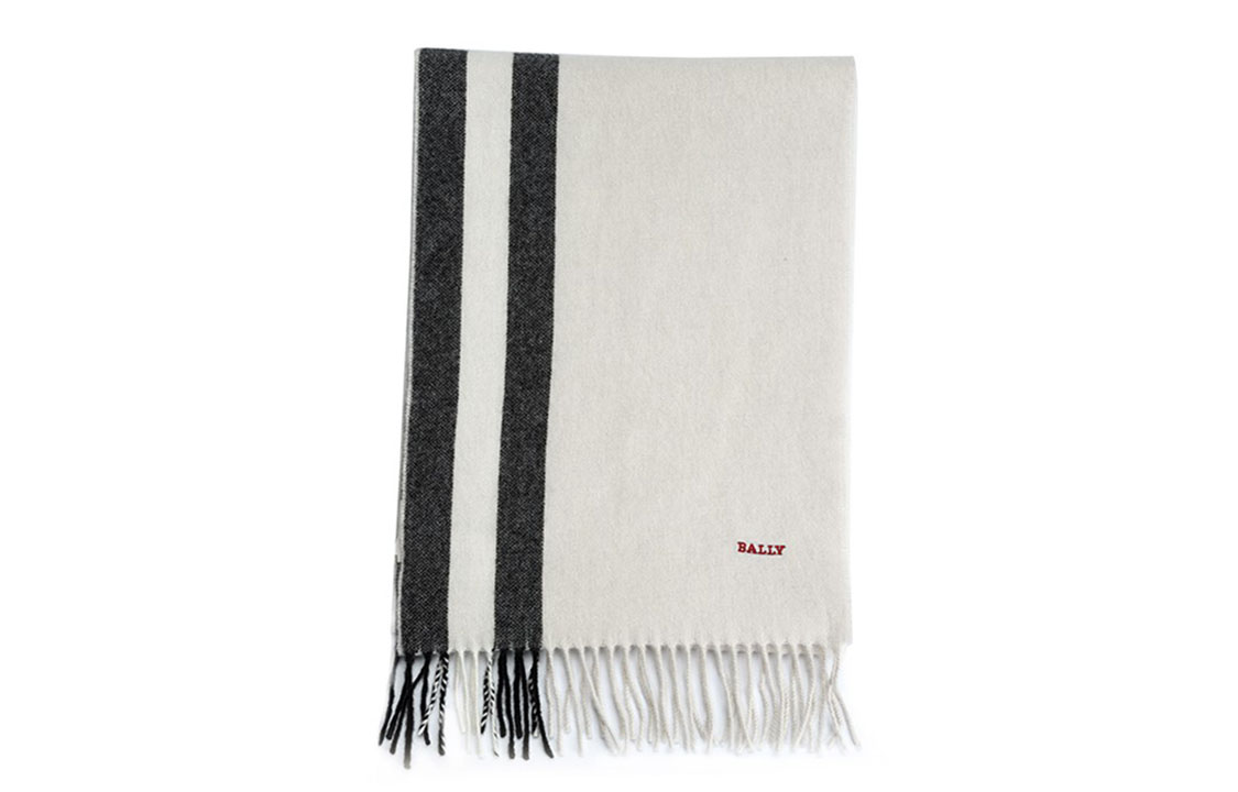 BALLY Striped Warm Knit Scarf Unisex Couple Style. 6302424
