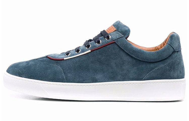 BALLY Suede Lace-Up Sneaker 'Blue'