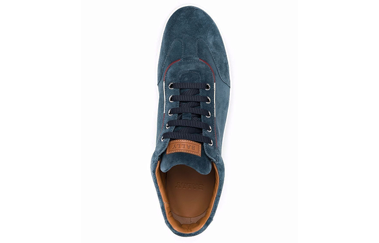 BALLY Suede Lace-Up Sneaker 'Blue' 圖 4