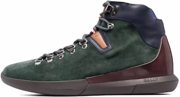 Buy BALLY Boots Hiking Ankle Patchwork Suede Hijau Mewah Kulit 6217425