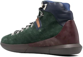 Lookbook BALLY Boots Hiking Ankle Patchwork Suede Hijau Mewah Kulit 6217425