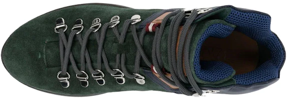 Shop BALLY Boots Hiking Ankle Patchwork Suede Hijau Mewah Kulit 6217425