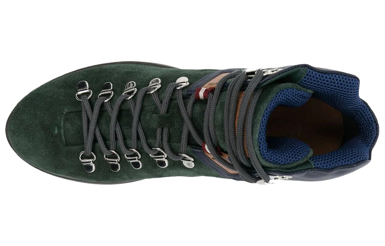 Shop BALLY Botas de Senderismo de Gamuza y Piel 'Calidez Verde' 6217425