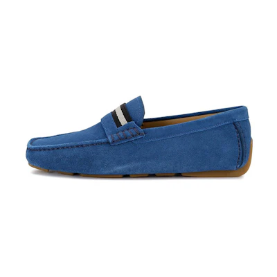 BALLY Suede Slip-On 'Blue Fashion' Casual Shoe