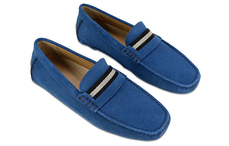 BALLY Suede Slip-On 'Blue Fashion' Casual Shoe 圖 2