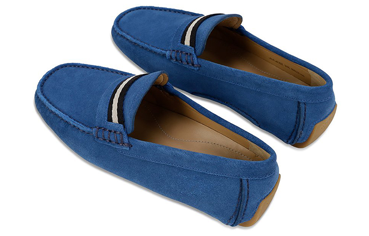 BALLY Suede Slip-On 'Blue Fashion' Casual Shoe 圖 4