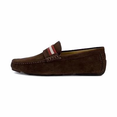 BALLY Suede Slip-On 'Brown Fashion' Casual Shoe