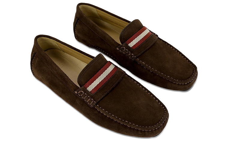BALLY Suede Slip-On 'Brown Fashion' Casual Shoe 圖 2