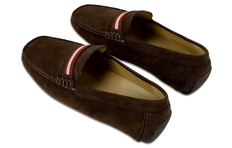 BALLY Suede Slip-On 'Brown Fashion' Casual Shoe 圖 4