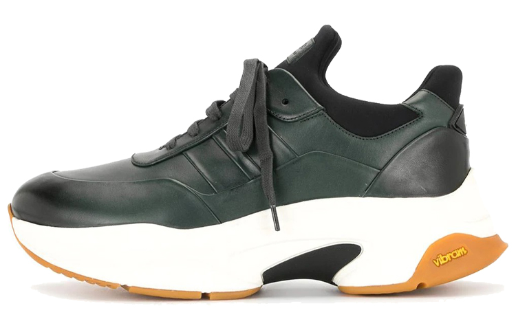 BALLY Thick Rubber Sole Leather Sneaker 'Green Fashion'