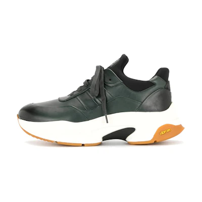 BALLY Thick Rubber Sole Leather Sneaker 'Green Fashion'