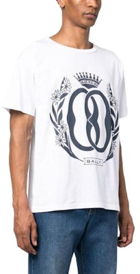 BALLY Unisex T-Shirt Putih Cetakan Huruf Longgar Lengan Pendek Crewneck. MJE03CCO018U019 Purchase BALLY Unisex T-Shirt Putih Cetakan Huruf Longgar Lengan Pendek Crewneck. MJE03CCO018U019