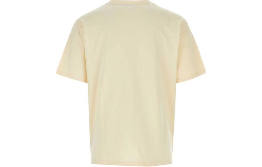 Lookbook バルマン ベージュ レター スター フローラル プリント クルーネック Tシャツ 半袖 CH1EG000-GD28-GSK