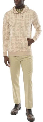 발망 베이지 로고 프린트 드로스트링 후디. XH1JR002JB70-GHO Shop 발망 베이지 로고 프린트 드로스트링 후디. XH1JR002JB70-GHO