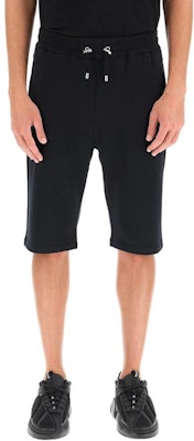 발망 블랙 레터 프린트 스트링 캐주얼 반바지. BH1OA003BB04-EAB Lookbook 발망 블랙 레터 프린트 스트링 캐주얼 반바지. BH1OA003BB04-EAB