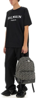 巴尔曼 黑色圆领字母印花短袖T恤 CH1EG000-BB73-EAB Shop 巴尔曼 黑色圆领字母印花短袖T恤 CH1EG000-BB73-EAB