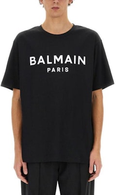 巴尔曼 黑色圆领字母印花短袖T恤 CH1EG000-BB73-EAB Purchase 巴尔曼 黑色圆领字母印花短袖T恤 CH1EG000-BB73-EAB