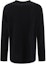 Lookbook BALMAIN Black Crewneck Long Sleeve T-Shirt with Letter Print. DH1EK035-BC77-EAB